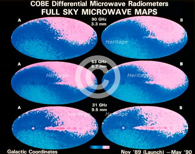 Full sky microwave maps, 1990. Creator: Unknown.