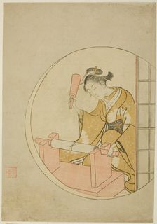 Fulling Cloth, c. 1765. Creator: Suzuki Harunobu