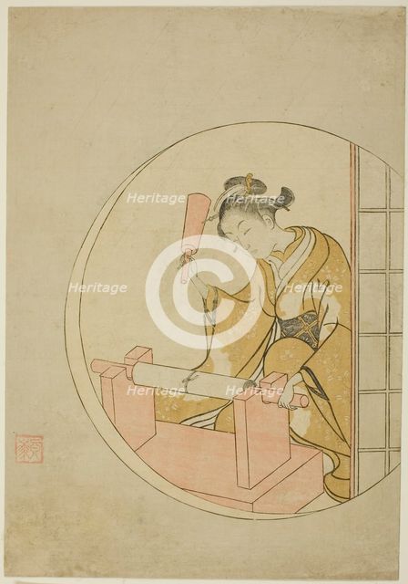 Fulling Cloth, c. 1765. Creator: Suzuki Harunobu.