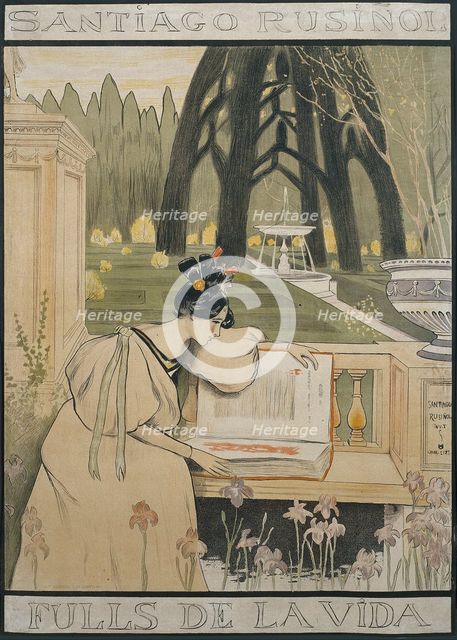 Fulls de la vida (Poster). Artist: Rusiñol, Santiago (1861-1931)