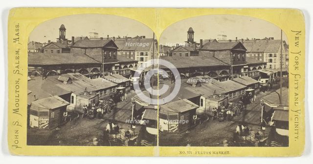 Fulton Market, mid 19th century. Creator: John S. Moulton.