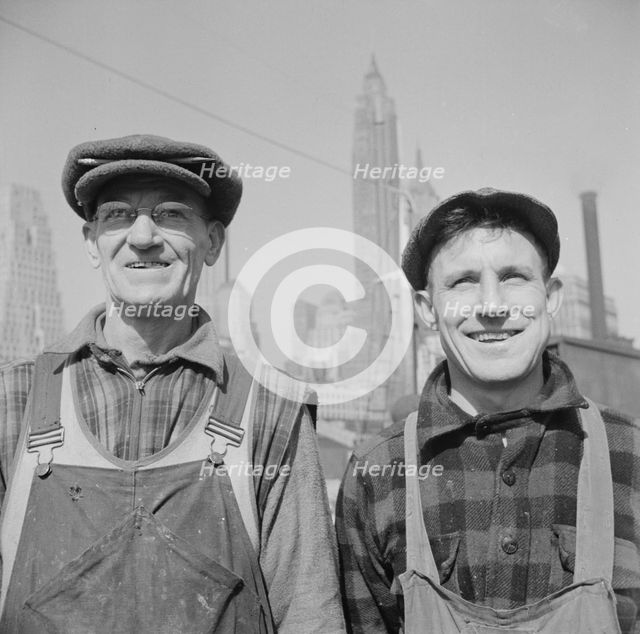 Fulton fish market stevedores, New York, 1943. Creator: Gordon Parks.