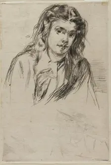 Fumette's Bent Head, 1859. Creator: James Abbott McNeill Whistler