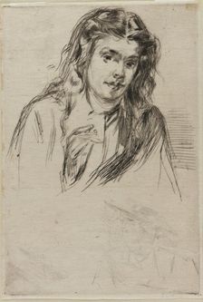 Fumette's Bent Head, 1859. Creator: James Abbott McNeill Whistler