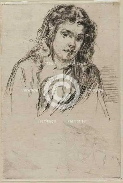 Fumette's Bent Head, 1859. Creator: James Abbott McNeill Whistler.