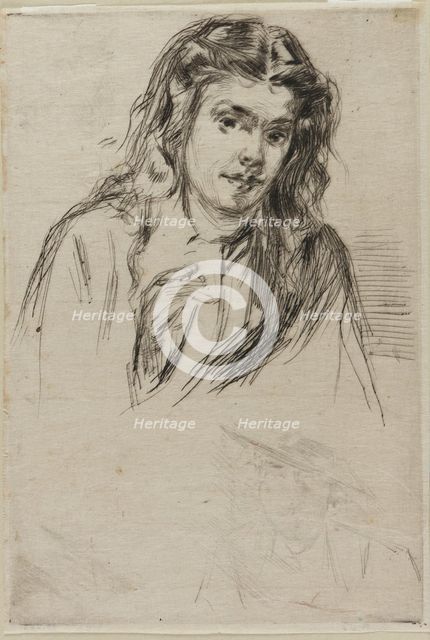 Fumette's Bent Head, 1859. Creator: James Abbott McNeill Whistler.