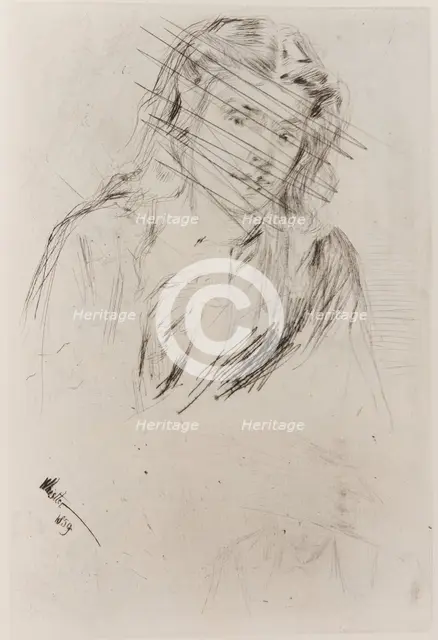 Fumette's Bent Head, 1859. Creator: James Abbott McNeill Whistler.