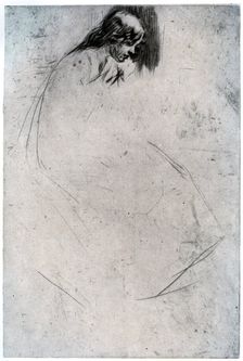 Fumette's Bent Head c1859 (1904).Artist: James Abbott McNeill Whistler