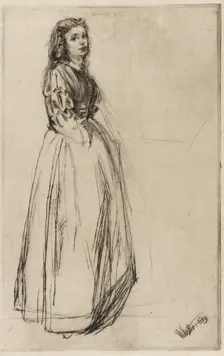 Fumette, Standing, 1859. Creator: James Abbott McNeill Whistler