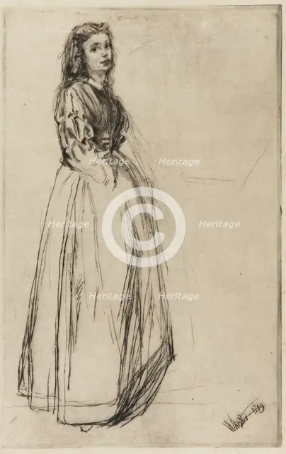 Fumette, Standing, 1859. Creator: James Abbott McNeill Whistler.