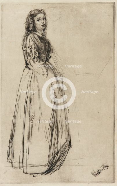 Fumette, Standing, 1859. Creator: James Abbott McNeill Whistler.