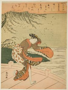 Fun'ya no Yasuhide, from the series "Allegory of the Six Poets (Furyu rokkasen)", c. 1768. Creator: Suzuki Harunobu