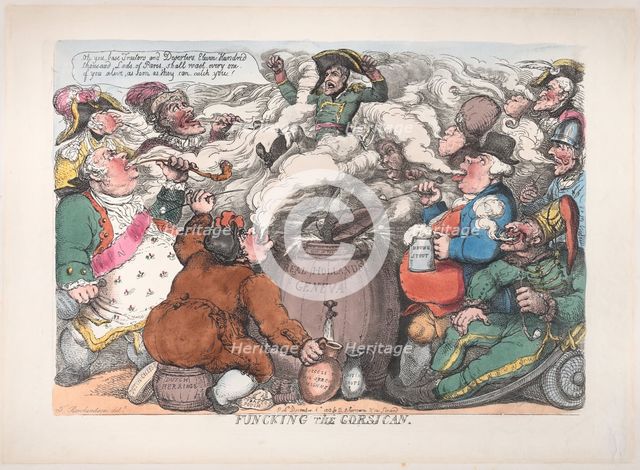 Funcking the Corsican, December 6, 1813., December 6, 1813. Creator: Thomas Rowlandson.