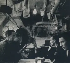 Functional use of space on the mess deck 1941. Artist: Cecil Beaton