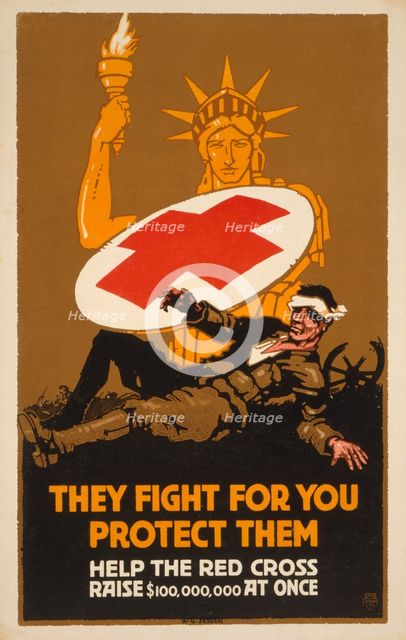 Fundraising Poster for the Red Cross, 1917. 