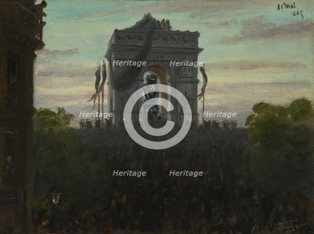 Funérailles de Victor Hugo, 31 mai et 1er juin 1885, 31–05–1885. Creator: Henri Mayeux.