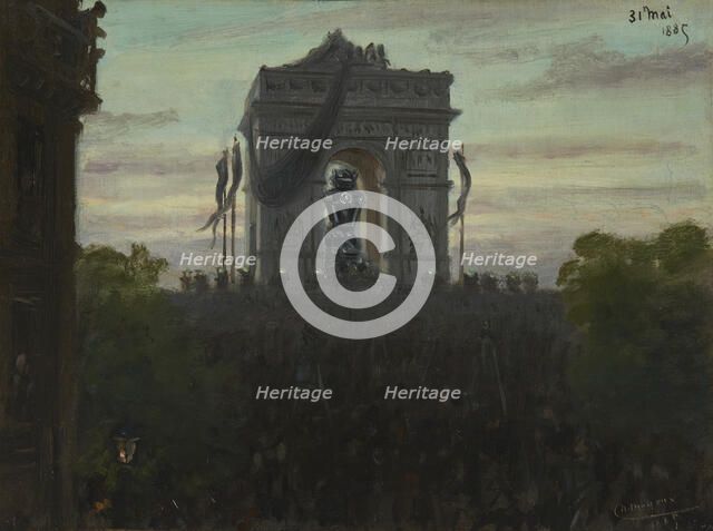 Funérailles de Victor Hugo, 31 mai et 1er juin 1885, 31–05–1885. Creator: Henri Mayeux.