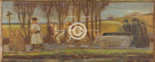 Funeral, 1910-1930. Creator: Milan Thomka Mitrovsky.