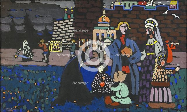 Funeral. Artist: Kandinsky, Wassily Vasilyevich (1866-1944)