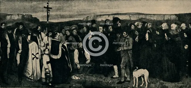 'Funeral at Ornans', c1850, (1935). Creator: Giraudon.
