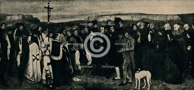 'Funeral at Ornans', c1850, (1935). Creator: Giraudon.