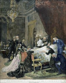 Funeral chapel of Queen Maria of Mercedes Orleans at the Royal Palace, Alejandro Ferrant drawing…