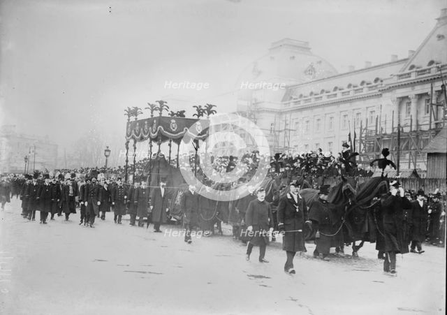 Funeral cortege for King Leopold, Belgium, 1910. Creator: Bain News Service.