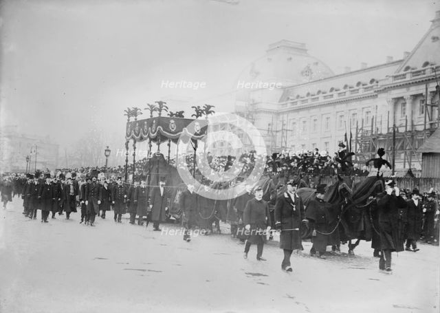 Funeral cortege for King Leopold, Belgium, 1910. Creator: Bain News Service.