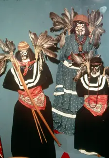 Funeral effigies for Wikaruk ceremony, Diegueno tribe, Southern California
