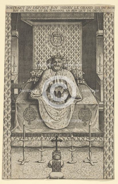 Funeral effigy of Henry IV, King of France, 1610., 1610. Creator: Anon.
