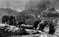 "Funeral in the Vosges Mountains" - painted by Brion - from the London Exhibition of the French Scho Creator: Unknown