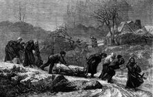 "Funeral in the Vosges Mountains" - painted by Brion - from the London Exhibition of the French Scho Creator: Unknown