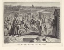 Funeral in Russia, 1732. Artist: Picart, Bernard (1673–1733)