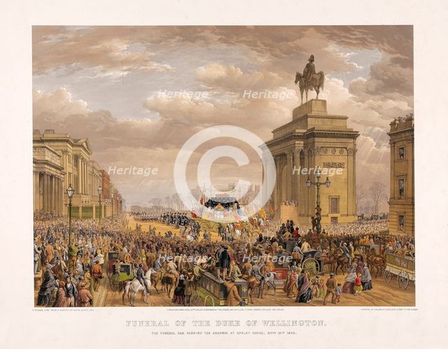 Funeral of the Duke of Wellington, 18th November 1852, pub. 1853. Creator: Louis Haghe (1806 - 1885) after.