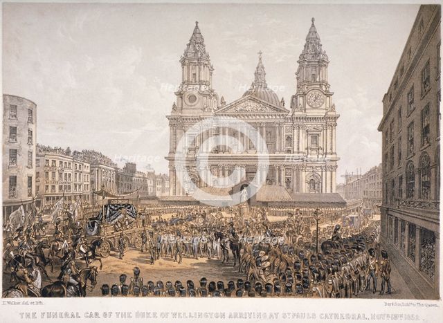 Funeral of the Duke of Wellington, St Paul's Cathedral, City of London, 18 November, 1852. Artist: Day & Son