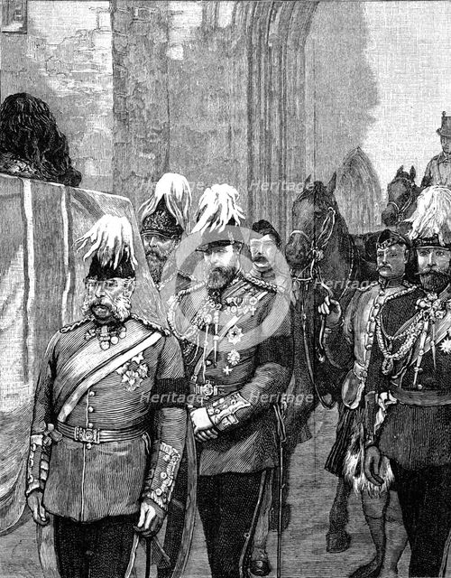 Funeral of the Duke of Albany: The procession entering Windsor Castle, 1884, (1900). Artist: Unknown