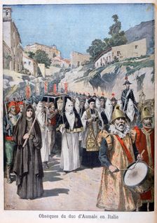 Funeral of the Duke of Aumale in Italy, 1897. Artist: Henri Meyer