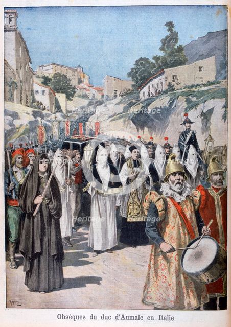 Funeral of the Duke of Aumale in Italy, 1897. Artist: Henri Meyer