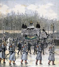 Funeral of the emperor of Brazil, 1891. Artist: Henri Meyer