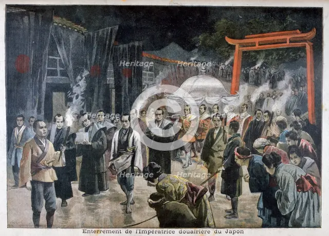 Funeral of the Empress Dowager of Japan, 1897. Creator: F Meaulle.
