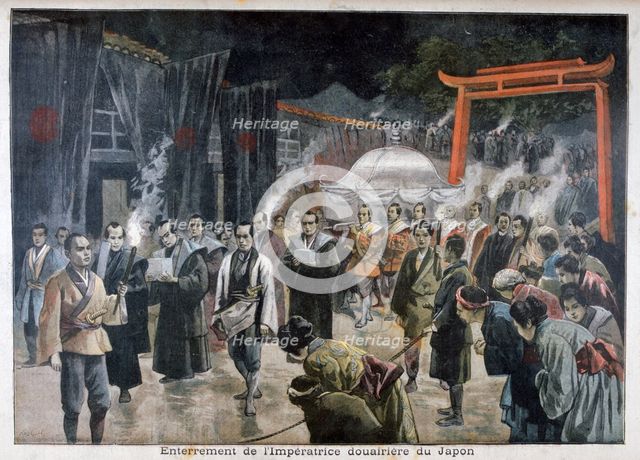 Funeral of the Empress Dowager of Japan, 1897. Creator: F Meaulle.