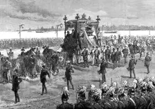 Funeral of the Empress of Russia at St. Petersburg: the funeral procession, 1880. Creator: Unknown