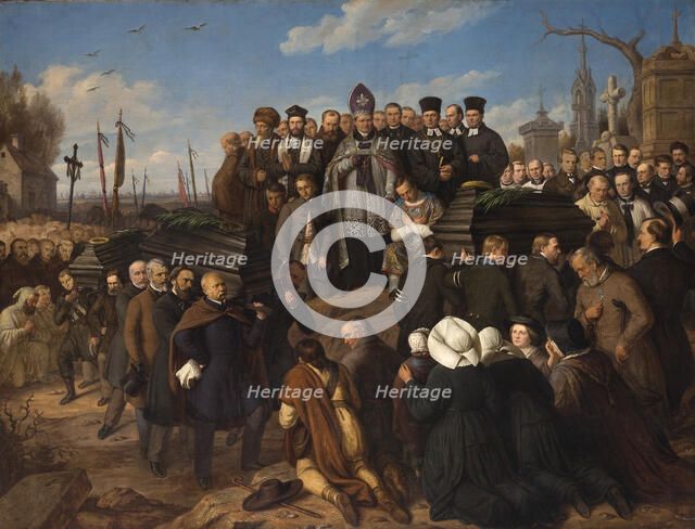Funeral of the Five Victims, 1861. Creator: Aleksander Lesser.