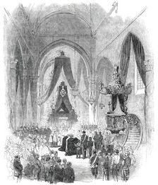 Funeral of the Queen of the Belgians - the Interment in the Church a Laeken, 1850. Creator: Unknown