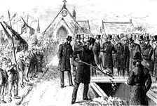 Funeral of the Rev. Dr. Adler: scene at the grave, 1890. Creator: Unknown