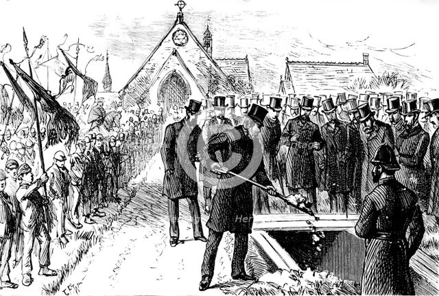 Funeral of the Rev. Dr. Adler: scene at the grave, 1890. Creator: Unknown.