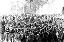 Funeral of the Rev. Dr. Adler: service in the Chapel, Willesden, 1890. Creator: Unknown
