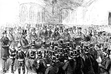 Funeral of the Rev. Dr. Adler: service in the Chapel, Willesden, 1890. Creator: Unknown