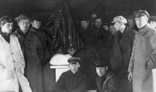 Funeral of V.M. Kruchina. Chapel, 1920. Creator: Unknown