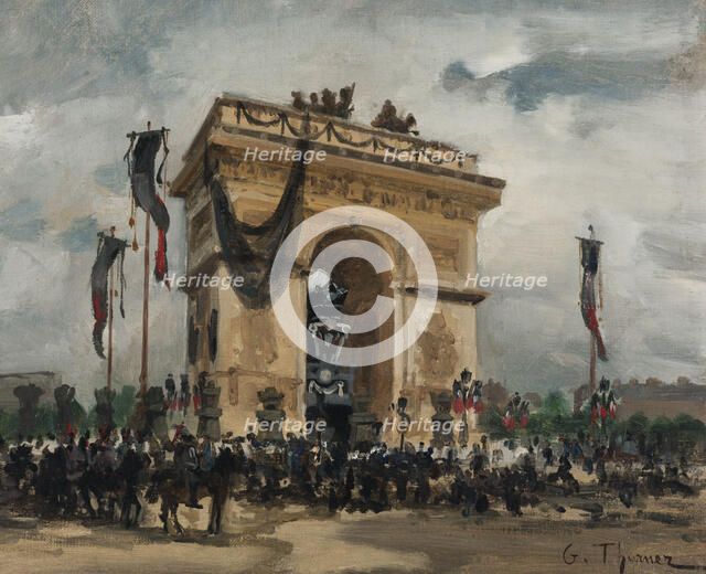 Funeral of Victor Hugo, May 31 and June 1, 1885, 1885. Creator: Gabriel Edouard Thurner.